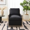 KINWELL Performance Fabric Down Fill Upholstered Swivel Armchair - Black - 4 of 4