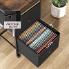 Acekool Mobile Filing Cabinet, Black Under Desk File Cabinet with Lockable Wheels, Metal Office Storage Organizer for Home Office, Workplace - 4 of 4