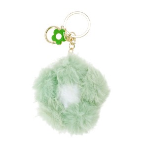 Unique Bargains Cherry Blossoms Pom Pom Handbag Charm 1 Pc - 1 of 4