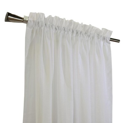 Ivory Sheer Polyester Rod Pocket Curtain Panel 56" x 95"