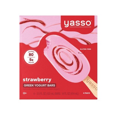 Yasso Frozen Greek Yogurt - Strawberry Bars - 4ct
