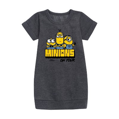 - Despicable Me Minions - Minions On Tour Graphic Short Sleeve Fleece Dress