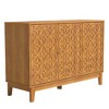 Galano Verbus Origami Amber Walnut Wood 45.9 in. 3 Door Sideboard with Adjustable Shelves - 3 of 4