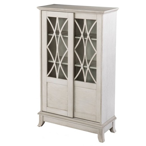 Pacific Stackable Cabinet With Sliding Glass Doors Off White - Buylateral :  Target