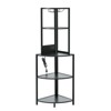GlasFlength Decorative Storage Cabinets, Cube Storage Shelves, Decorative Storage Furniture, Strong Stainless Steel, Black, 20.4"*14.1"*59.8" - 4 of 4