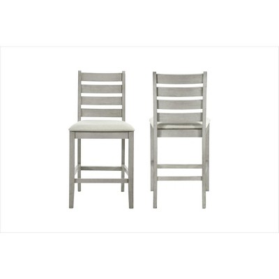 New Classic Furniture,Furniture Pascal Wood Counter Chair In Driftwood (Set Of 2)