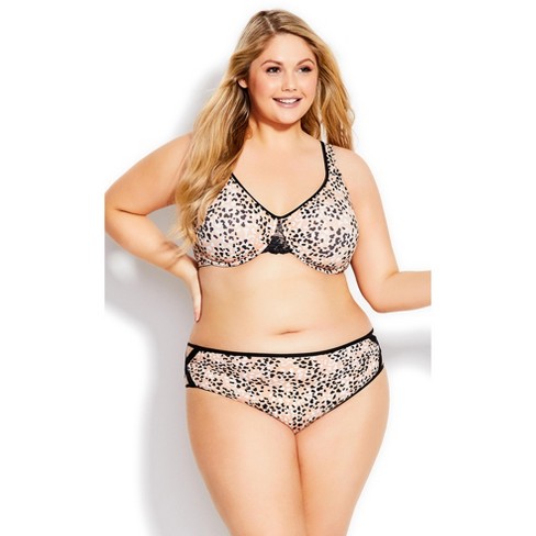 Plus size animal print bra sales and panties