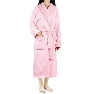 PAVILIA Soft Plush Women Fleece Robe, Cozy Warm Housecoat Bathrobe, Fuzzy Female Long Spa Robes - 1 of 4