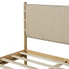 Bellemave Premium Rubber Wood Platform Bed Frame, Queen Bed Frame with Headboard Included, Mid Century Modern Bed With Beige Color - 4 of 4