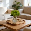 Hydrangea Artificial Flowers in Vase, Real Touch Faux Hydrangea with Faux Water for Home Office Wedding Decor,Green. - 3 of 4