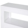 Resenkos Toilet Storage Cabinet, Bathroom Storage Cabinet,6.25" x 20.5" x 28.25" Wood Rolling Narrow Bathroom Side Storage Cabinet - White - 4 of 4