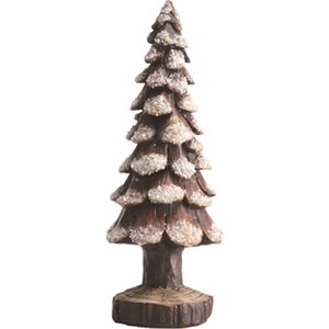 Transpac Resin 6.5 in. Multicolor Christmas Pinecone Snow Tree - 1 of 3