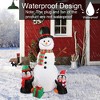 Itopfox 6ft Christmas Inflatable Snowman with Penguins Rotating LED Lights 1 Piece Outdoor Yard Indoor Holiday Decoration with Stakes and Tethers - 4 of 4