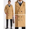 Lars Amadeus Men's Winter Notched Lapel Double-Breasted Long Coats - 4 of 4