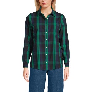 Lands' End Women's No Iron Supima Cotton Long Sleeve Shirt - 1 of 3