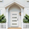 Lirago Fiberglass Front Door 36in x 80in with Brickmould 4 Lite Frosted Glass Contemporary Style Left Hand Inswing White Vinyl Frame - 2 of 4