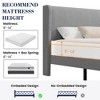 Upholstered Full Bed Frame with Wingback Headboard, Velvet Upholstery Platform Bed,No Box Spring Needed - 4 of 4