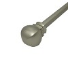 Versailles Vogue Steel Heavy Duty Curtain Rod Set for Windows with Ball Finial Pewter - 3 of 4