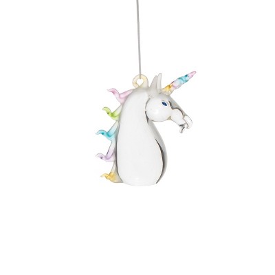 Gallerie II Unicorn Head Blown Glass Ornament