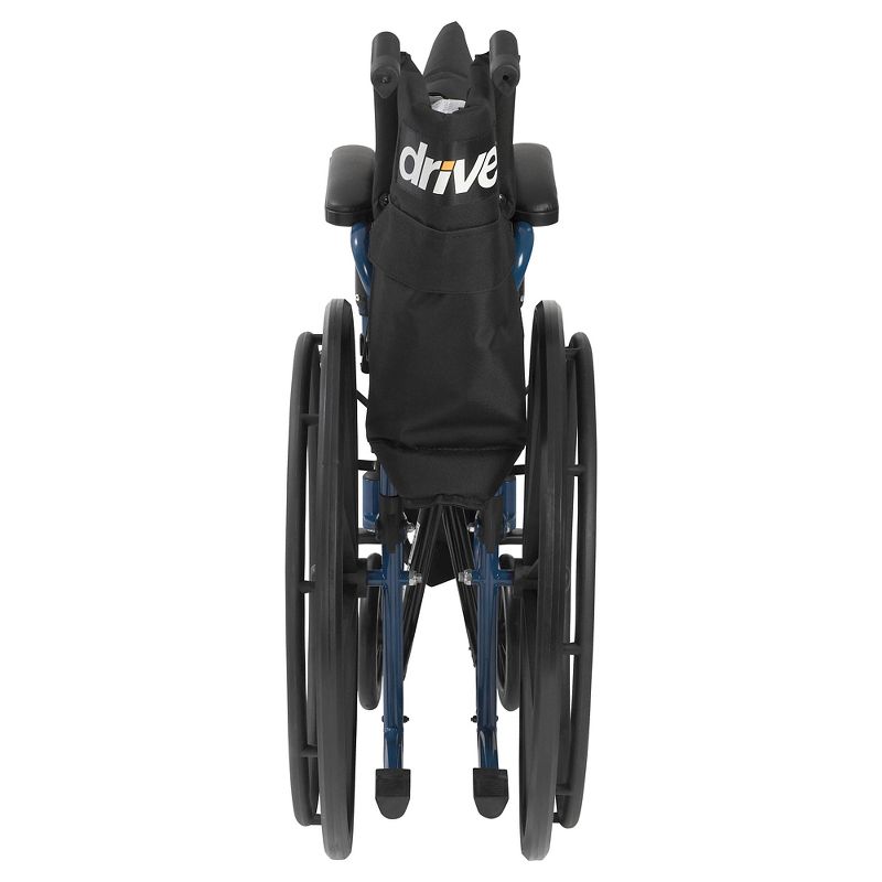 Drive Medical Blue Streak Wheelchair with Flip Back Desk Arms, Swing Away Footrests, 16" Seat, 6 of 8