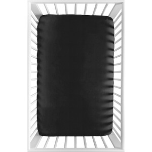 Sweet Jojo Designs Gender Neutral Unisex Baby Fitted Mini Crib Sheet Boho Stitch Black - 1 of 4