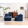 VASIP 104" L-Shaped Chenille Convertible Chaise Sectional Sofa ,30D High-Density Sponge, for Apartment,Living Room,No Assembly,Antiuqe White - 3 of 4