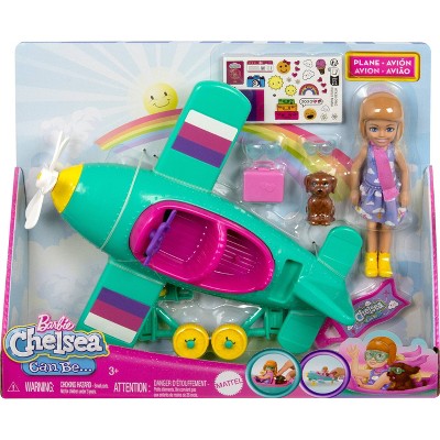 Barbie Chelsea Can Be&#8230; Plane Doll &#38; Playset, 2-Seater Aircraft with Spinning Propellor &#38; 7 Accessories