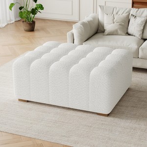 Scott Living Luna Boucle Ottoman 44.5"D X 35.5"W X 18.5"H - 1 of 4