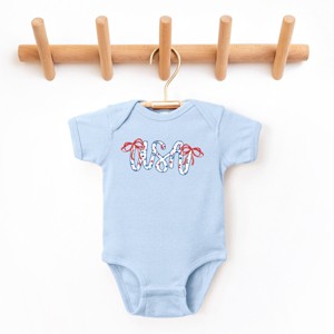 The Juniper Shop USA Cursive Coquette Baby Short Sleeve Bodysuit - 1 of 4