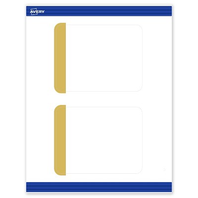Avery 4.25" x 5.5" Cards, Gold-Dipped Edge, 20 ct