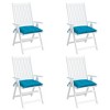 vidaXL Chair Cushions 4 pcs Light Blue 15.7"x15.7"x2.8" Oxford Fabric - 4 of 4
