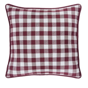 Kate Aurora 2 Pack Country Farmhouse Buffalo Plaid Zippered Pillow Covers - 1 of 4