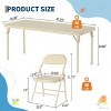 Kids Folding Table and Chairs Set, Toddlers Children's Activity Table and Chairs Set for Dining Room,Daycare,Classrooms - 3 of 4