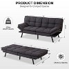 MUUEGM 71" Memory Foam Futon Sofa Bed| Convertible Sleeper Sofa with 3-Position Adjustable Backrest and 4-Position Armrest - 2 of 4
