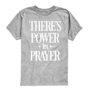 Boys' - Instant Message - Theres Power In Prayer Short Sleeve Graphic T-Shirt - 1 of 4