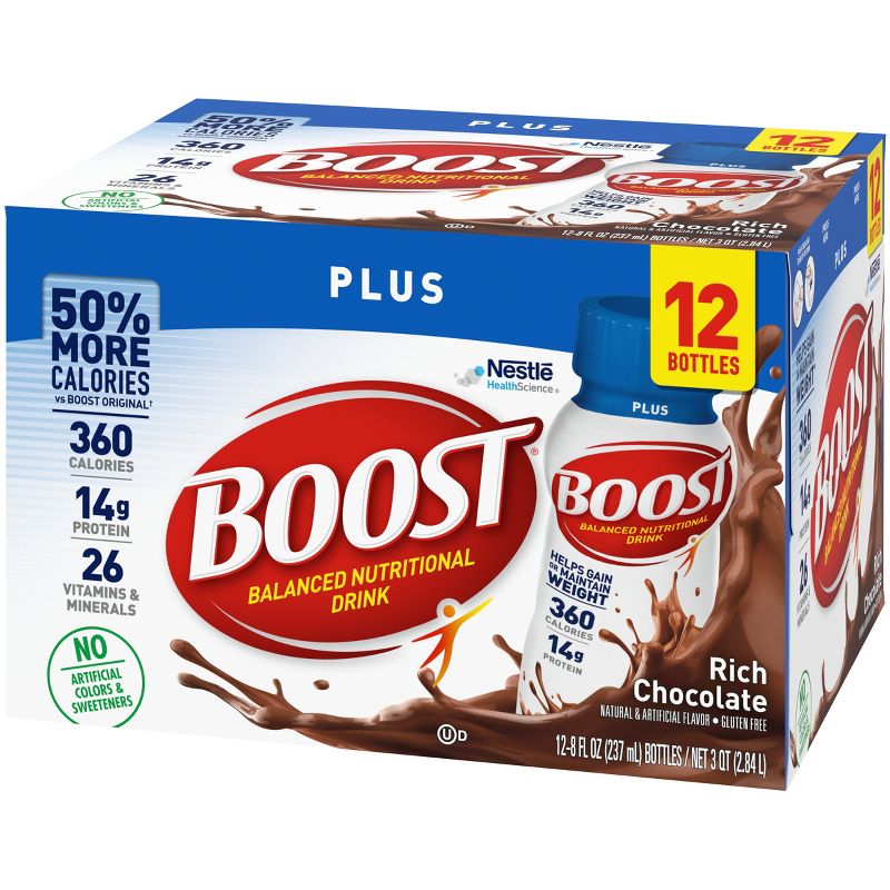 Boost Plus Nutritional Drink - Rich Chocolate - 8 fl oz/12pk, 4 of 7