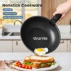 Non Stick Pots and Pans Set, 12pcs Kitchen Cooking Pots and Frying Sauce Saute Pans Set with Kitchen Utensils and Lid, Black - 4 of 4