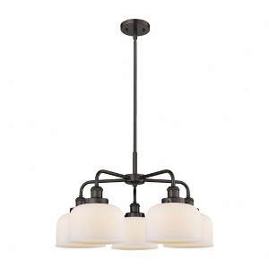 Bell - 5 Light Stem Hung Chandelier In Art Deco Style-14.75 Inches Tall and 26 Inches Wide - 1 of 1