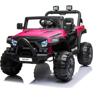 12V Kids Ride-On Truck - Battery-Powered Electric Car with Parent Remote, Spring Suspension, Bluetooth Music, LED Lights, Ride-On Toy - 1 of 1