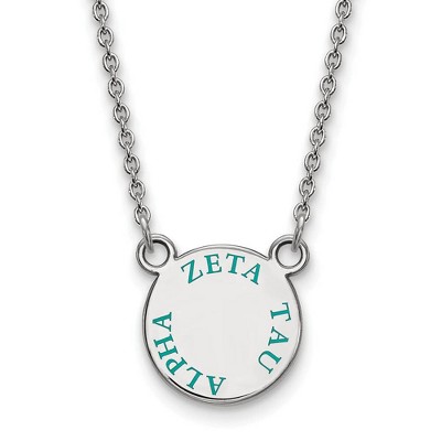 Black Bow Jewelry Sterling Silver Zeta Tau Alpha Greek Life Necklace 18 Inch