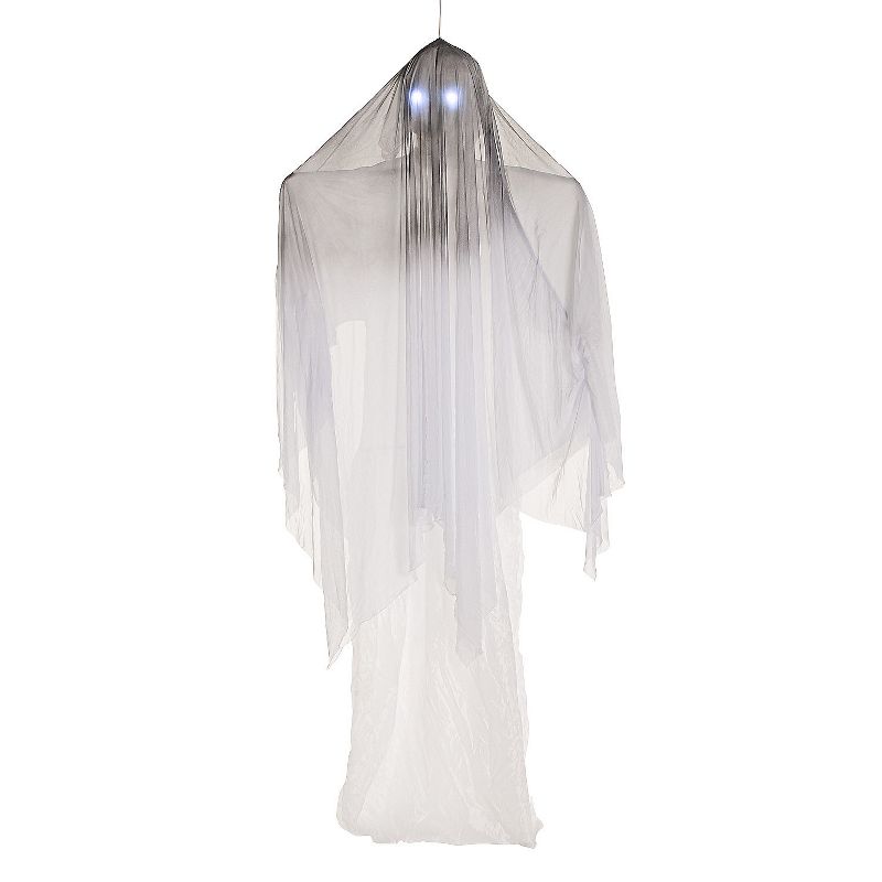 Sunstar Fllying Ghost LED Lighted Animated Halloween Decoration - 12 ft - White, 1 of 2