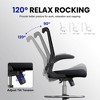 Ergonomic Tall Office Chair with Lumbar Support & Flip-Up Armrests, Standing Desk Chair with 300 lbs Capacity - 3 of 4