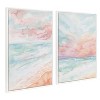 Kate & Laurel All Things Decor (Set of 2) 23"x33" Sylvie Beaded All is Calm and Sky and Sea Framed Canvas Art Set by Julie Maida Set White - 2 of 4