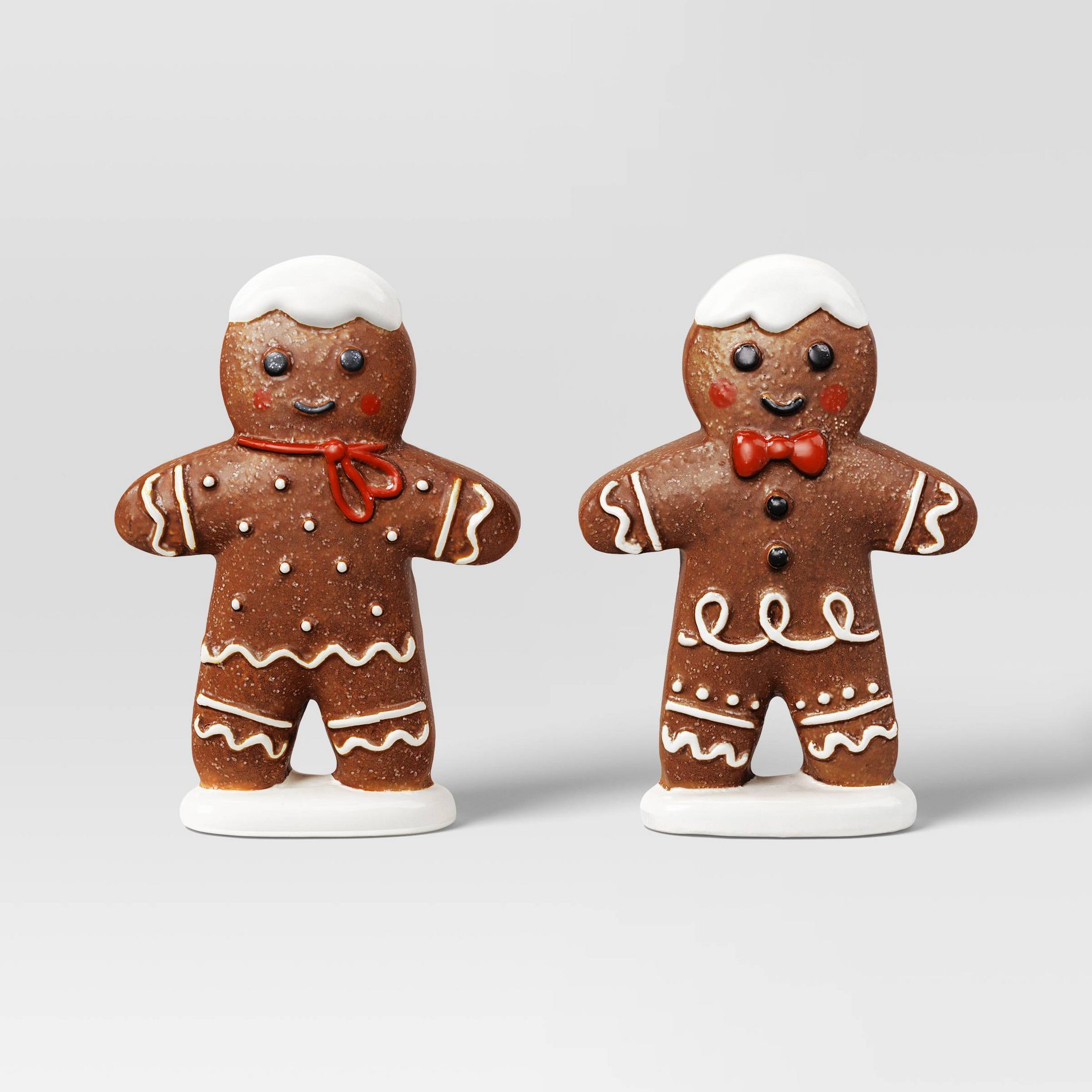 2pk Christmas Ceramic Gingerbread Man Decor - Wondershop™