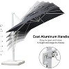 PURPLE LEAF Patio Umbrella White Cantilever Offset Umbrella Square Outdoor Umbrella with 360-degree Rotation for Garden Deck Pool - 4 of 4