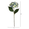 Nearly Natural 20-in Artificial Hydrangea Flower Stems, Set of 3, Blue - 2 of 3
