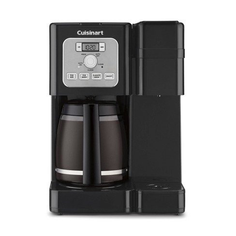Basics 5 Cup Coffee Maker with Reusable Filter, Black and Stainless  Steel
