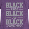 Girls' - Instant Message - Black Pride Joy Excellence Fitted Short Sleeve Graphic T-Shirt - 2 of 4