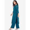 Roaman's Women's Plus Size Petite Lace Duster Pant Set - 4 of 4