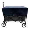VisioGear Multi-use Bag Collapsible Foldable Wagon Cart, Beach Wagon Grocery Cart with Liner Bag and Cover, Black, 35.04"*21.65"*38.98" - 2 of 4